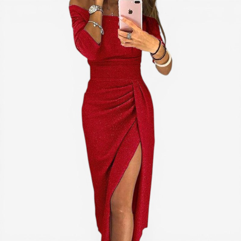 Women's Off Shoulder Long Sleeve Dress