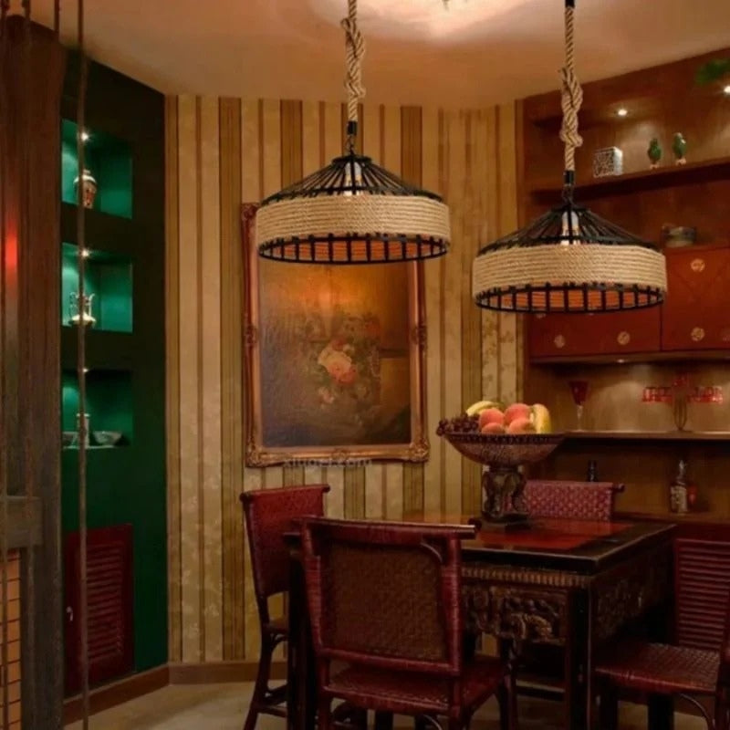 RopeLume – Pendant Lamp with Hemp Rope Cage Design
