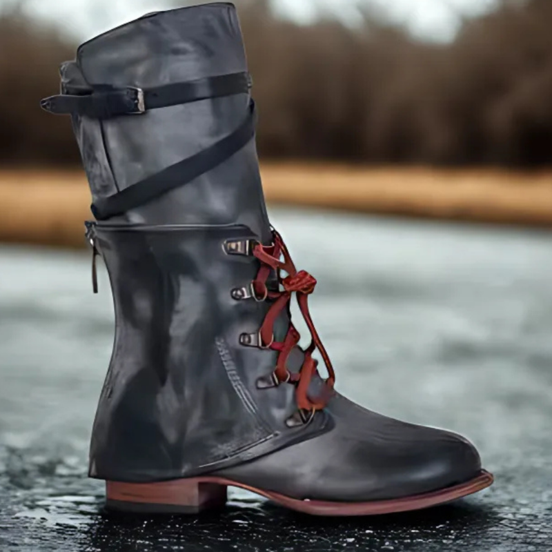 Sophia – Veterschoenen met lage hak en puntige neus Velani