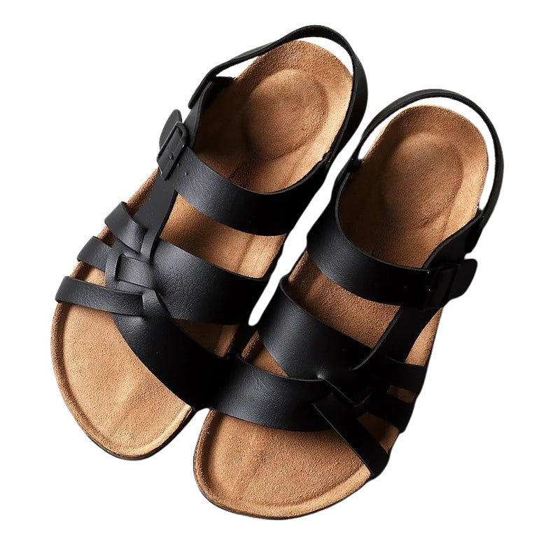 Ruben - Sandalen met Platte Zool, Open Teen en Verstelbare Gesp Velani