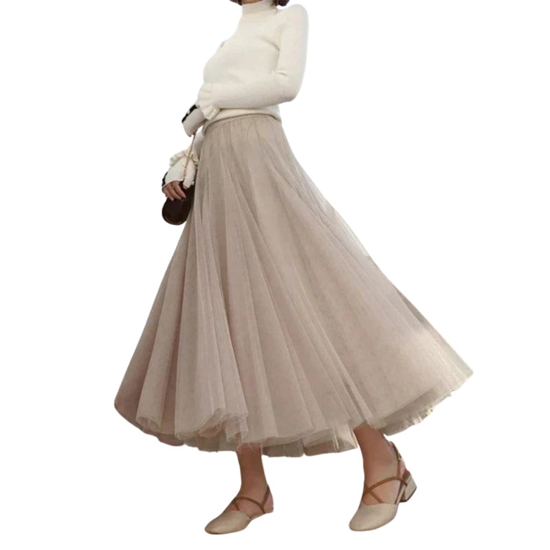 Clara – Rok tot Halverwege de Kuit met Hoge Taille en Losse Pasvorm Velani