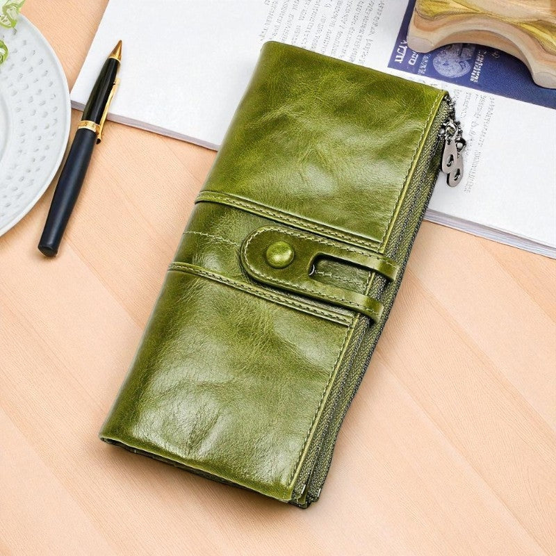 Emma – Compact portemonnee met rits- en druksluiting Velani