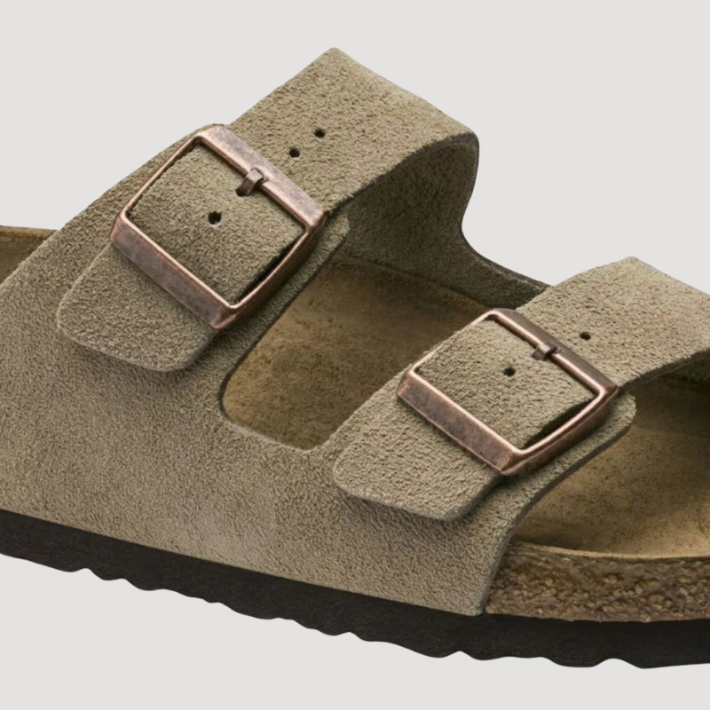 Casual Slip-On Sandals with Double Buckle Straps