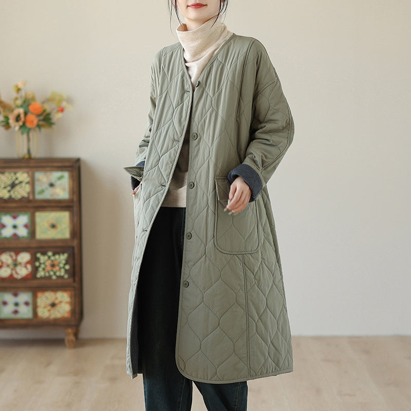 Amber – Oversize Jacket with Button Closure and Front Pocket