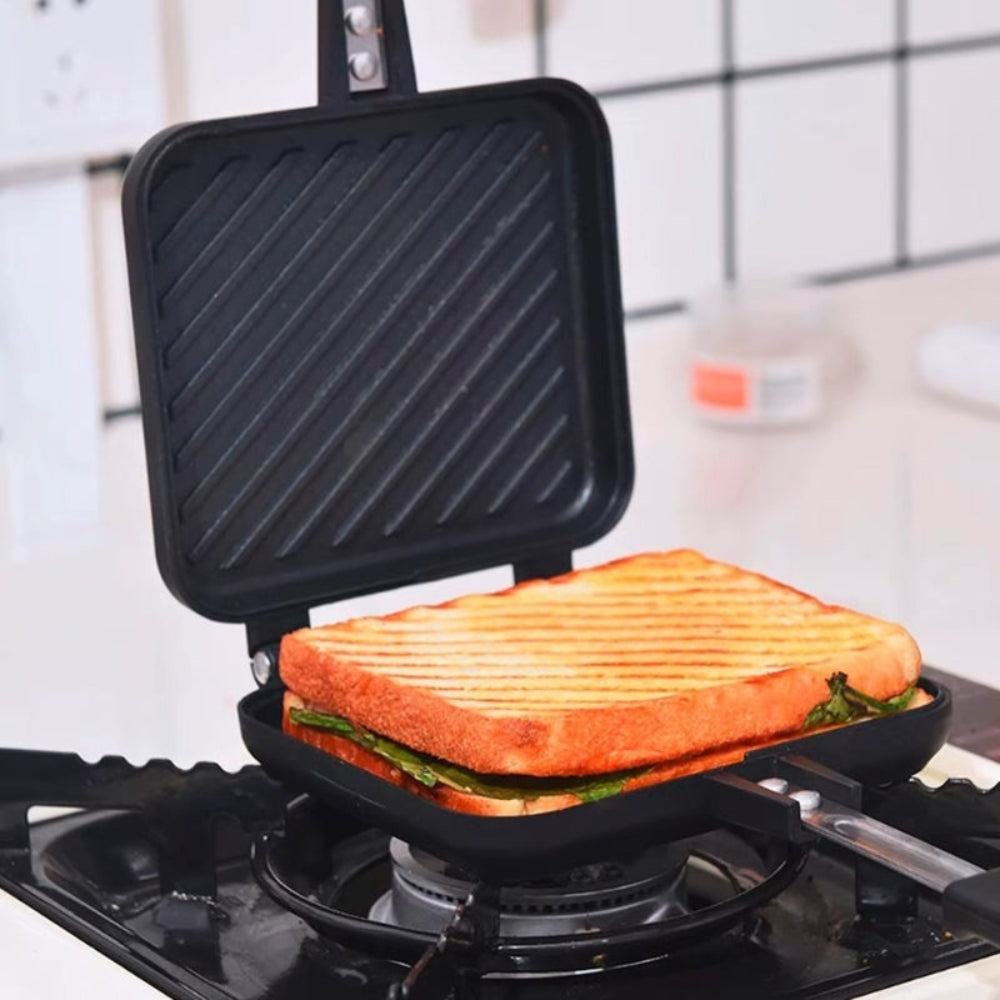 ToastPro – Rotating Sandwich Maker with Double Handles
