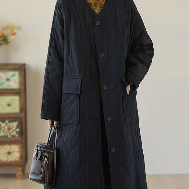 Joyce – V-hals jasje met lange mouwen en opgestikte zakken Velani