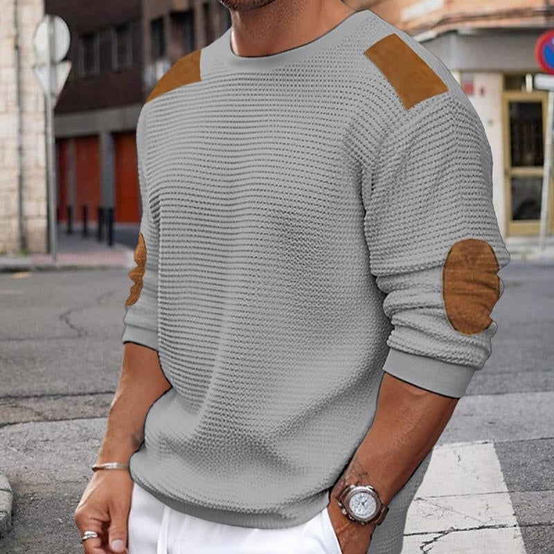 Daniel – Long Sleeve Sweater with Round Neck Design