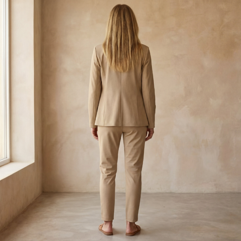Women’s 3-Piece Fitted Top Jacket & Tapered Pants Set