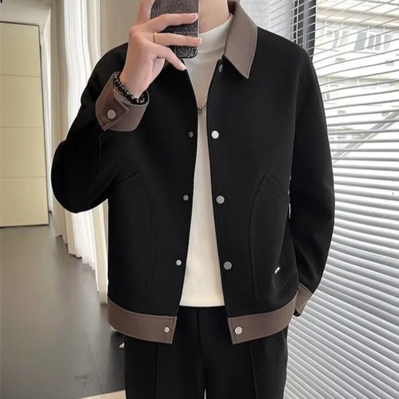 Ethan – Down Collar Jacket with Button Detail