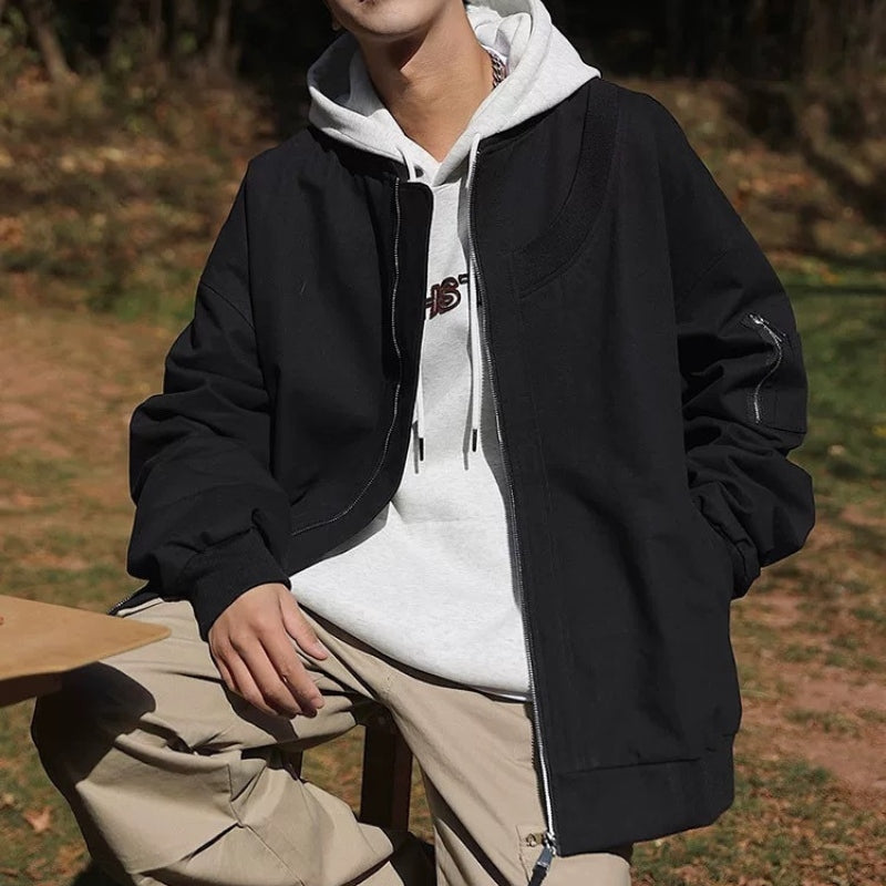 James – Loose Fit Jacket With Long Sleeve And Zipper