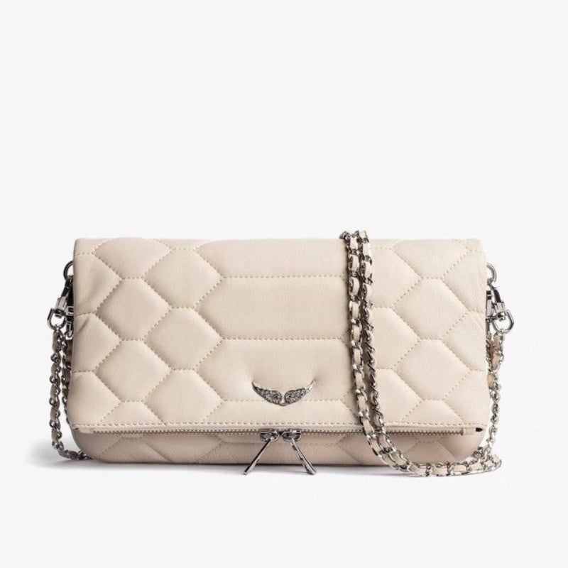 Amelia - Adjustable Chain Strap Handbag With Zipper