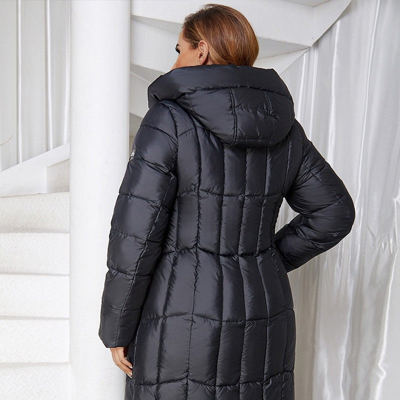 Ella – Long Sleeve Coat with Hoodie Design