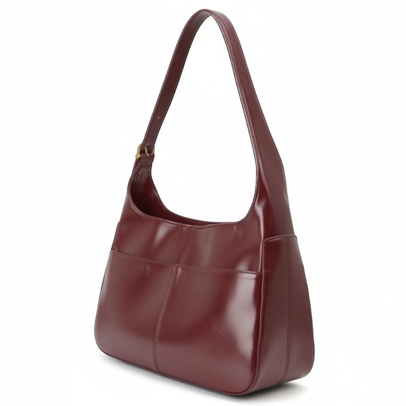 Women Structured Shoulder Bag With Adjustable Strap