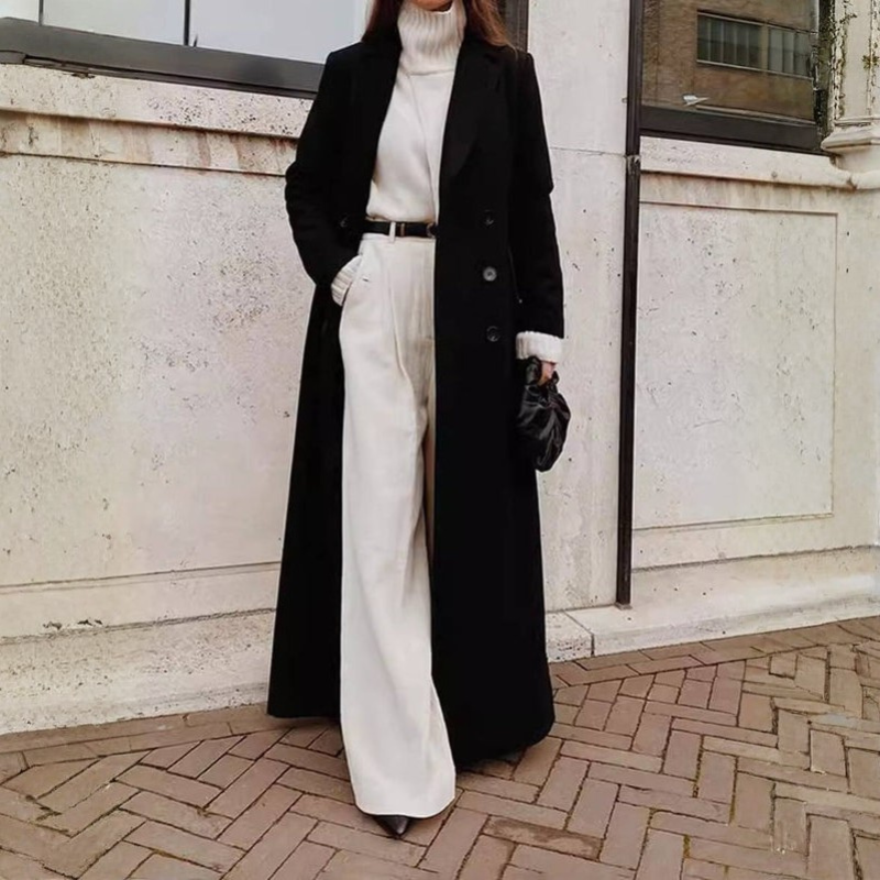 Elora – Abrigo con manga larga y diseño de bolsillo