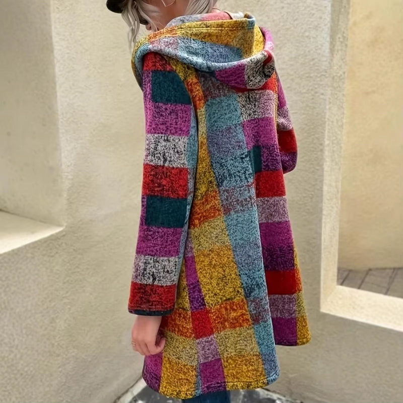 Alina – Hooded Coat with Long Sleeves and Pockets