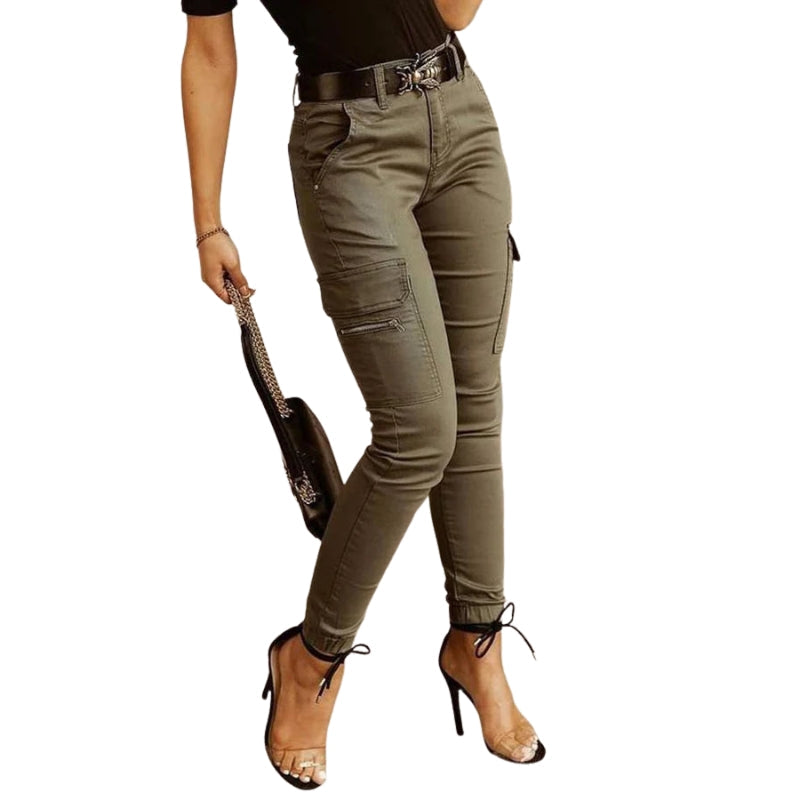 Violet – Cargo broek met meerdere zakken en ritssluiting Velani