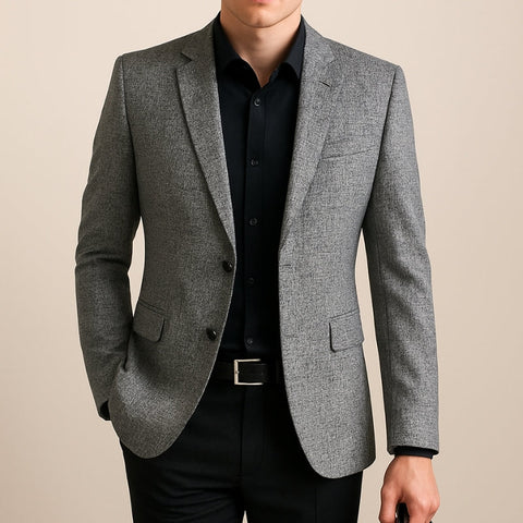 Men's Slim Fit Long Sleeve Blazer