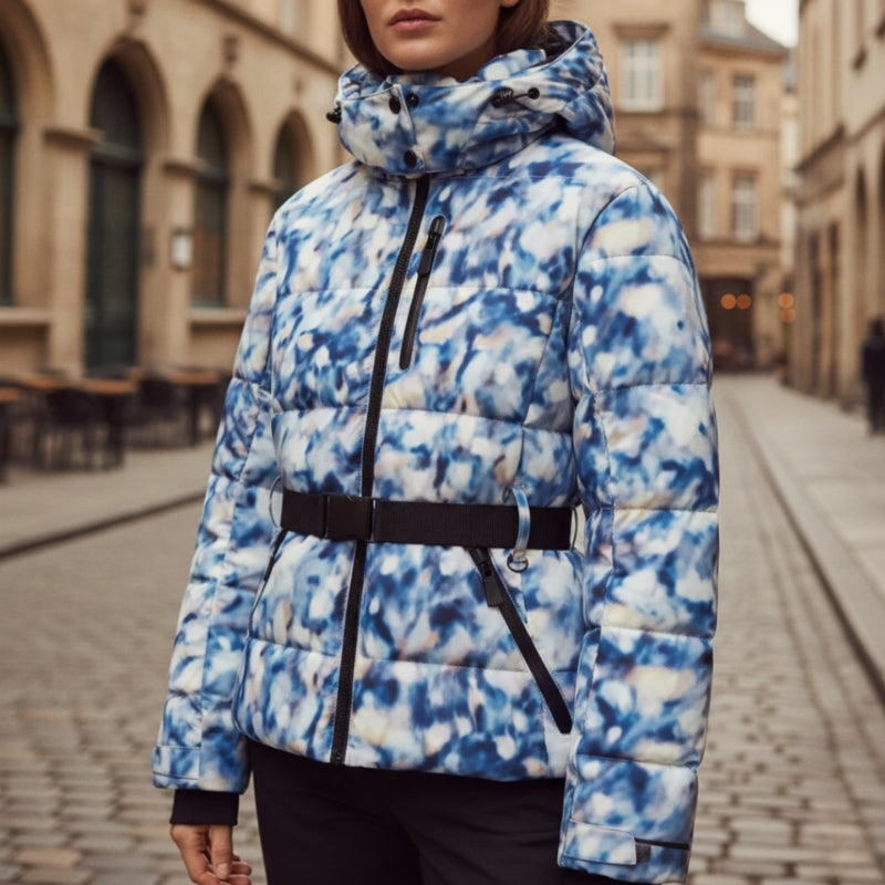 Ava – Long Sleeve Coat with Hoodie and Zipper Pockets