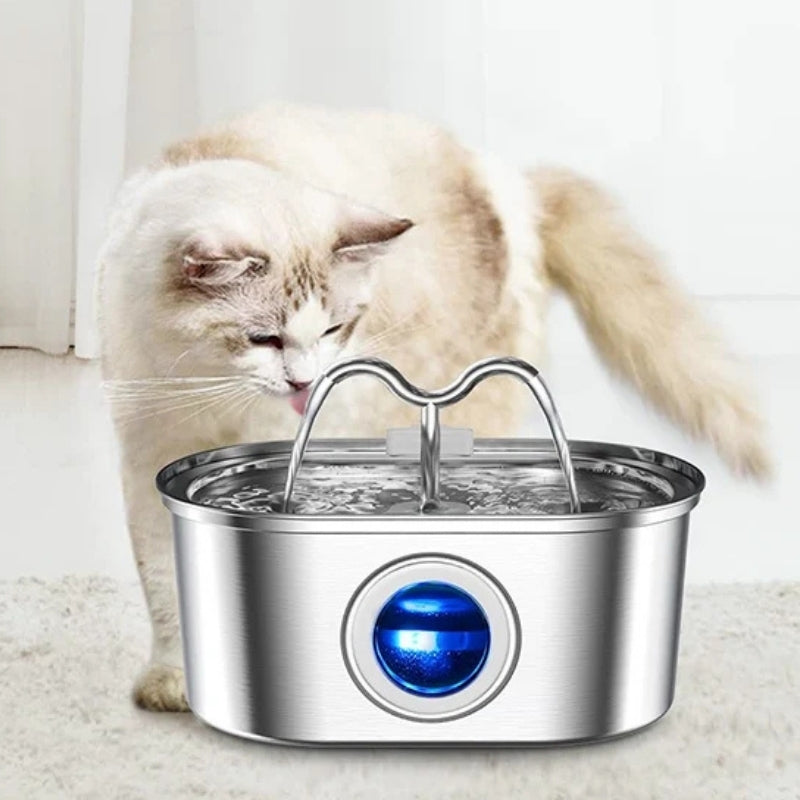 AquaPaw – Automatic Pet Water Fountain with LED Light
