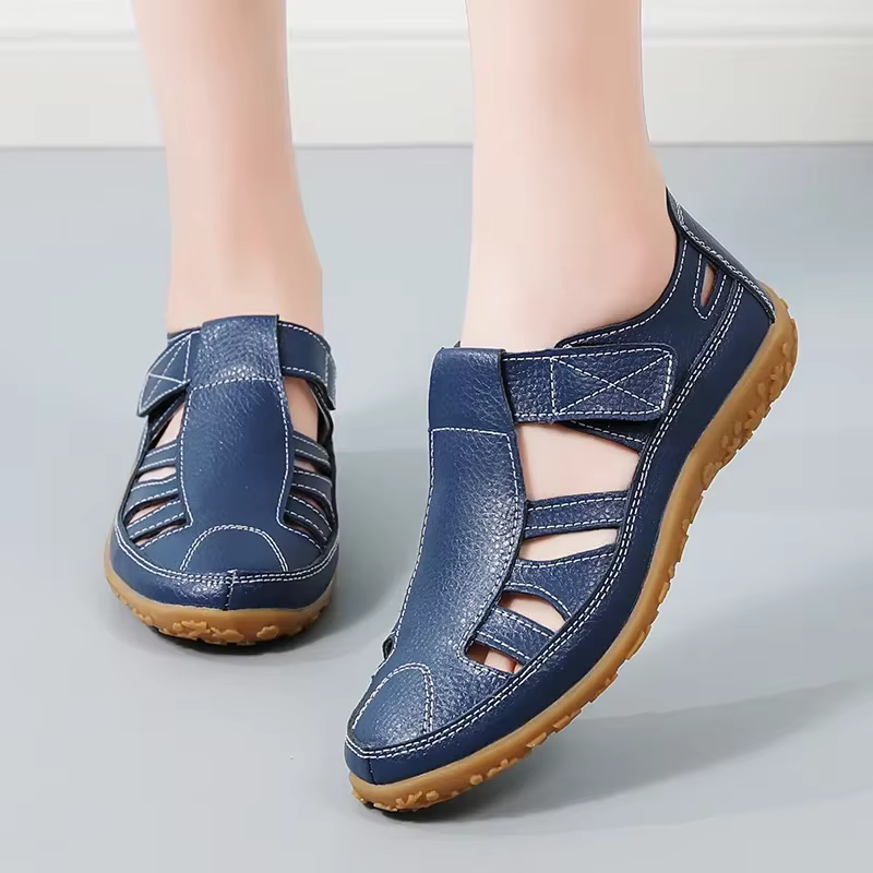 Women's Velcro Strap Slip-On Sandals