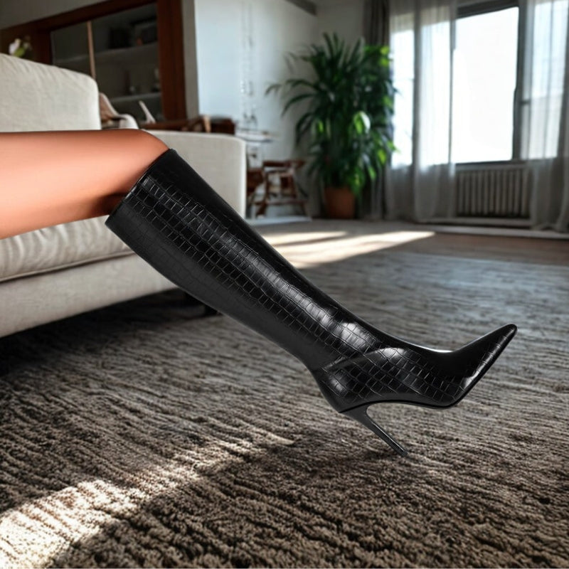 Grace – High Heel Boots with Knee High Design