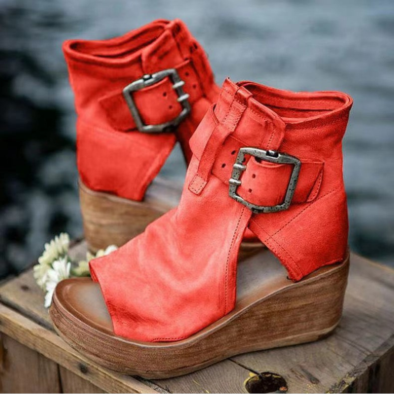 Wedge Sandals with Peep Toe