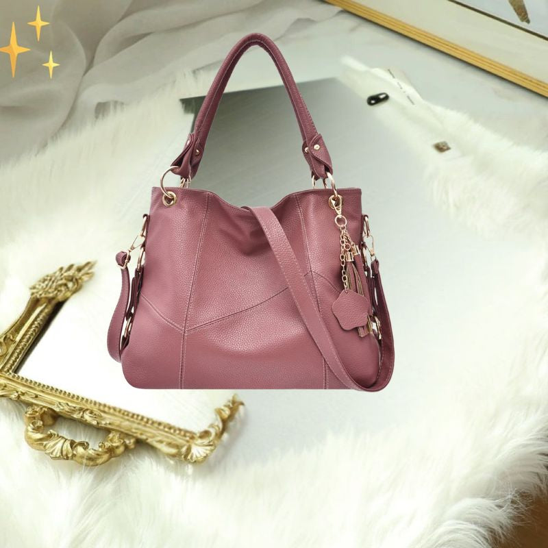 Women’s Shoulder Bag with Adjustable Straps & Zipper Pockets