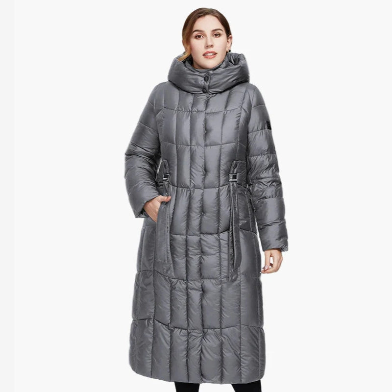 Ella – Long Sleeve Coat with Hoodie Design