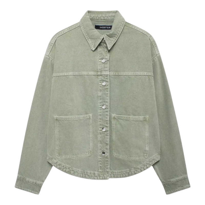 Jasmine – Casuale Jas met Voorzakken en Omgeslagen Kraag Velani