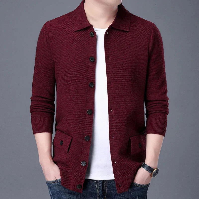 Oliver – Long Sleeeve Cardigan with Pockets and Buttons