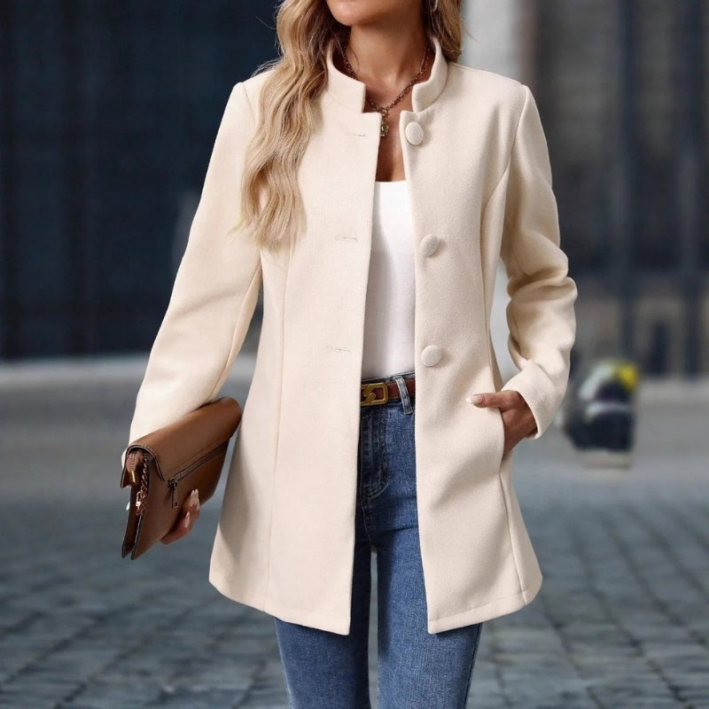 Amelia – Long Sleeve Jacket with Button Closure