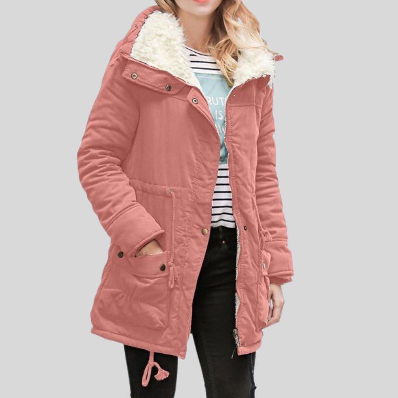 Women Long Sleeve Jacket with Button Front