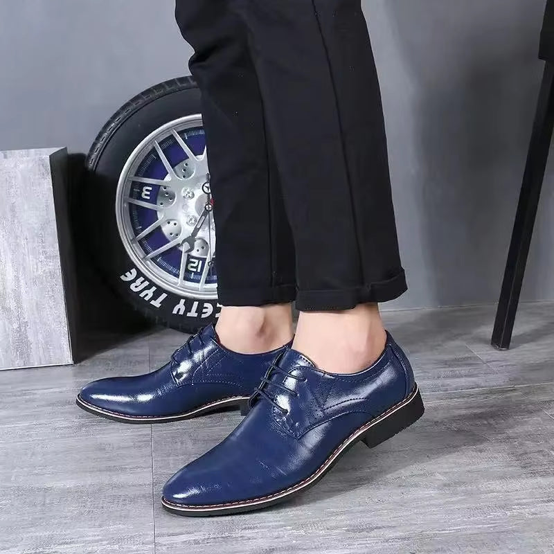 Connor - Pointed Toe Lace Up Shoes With Non Slip Sole