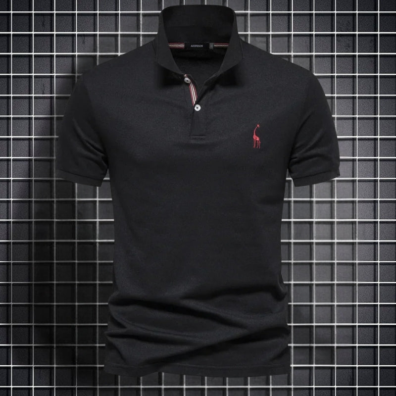 Men's Slim Fit Buttoned Polo Shirt with Short Sleeves