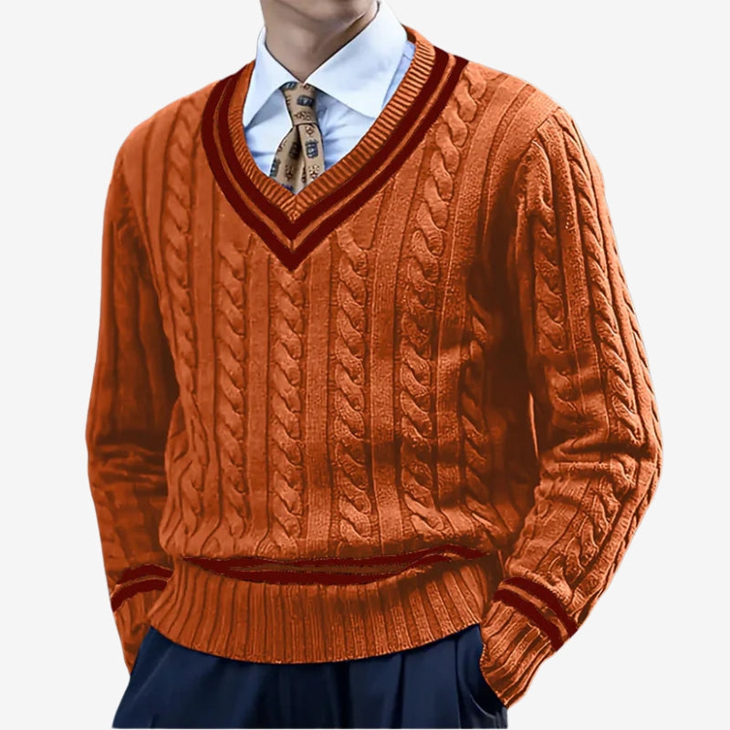 Benno – Slim-fit trui met V-hals en lange mouwen Velani