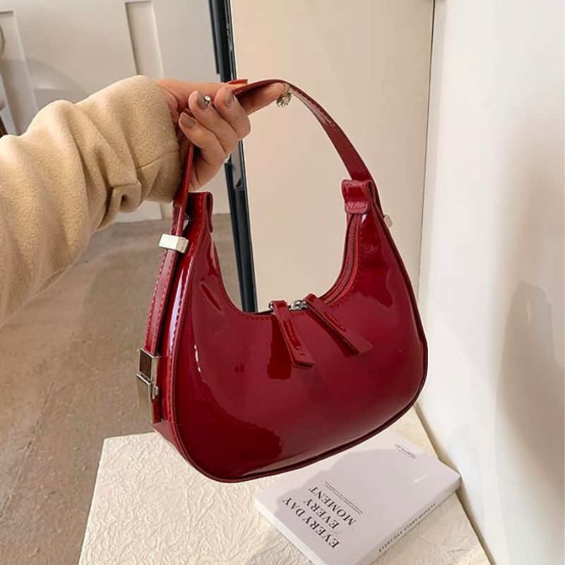 Half Moon Handbag with Adjustable Strap