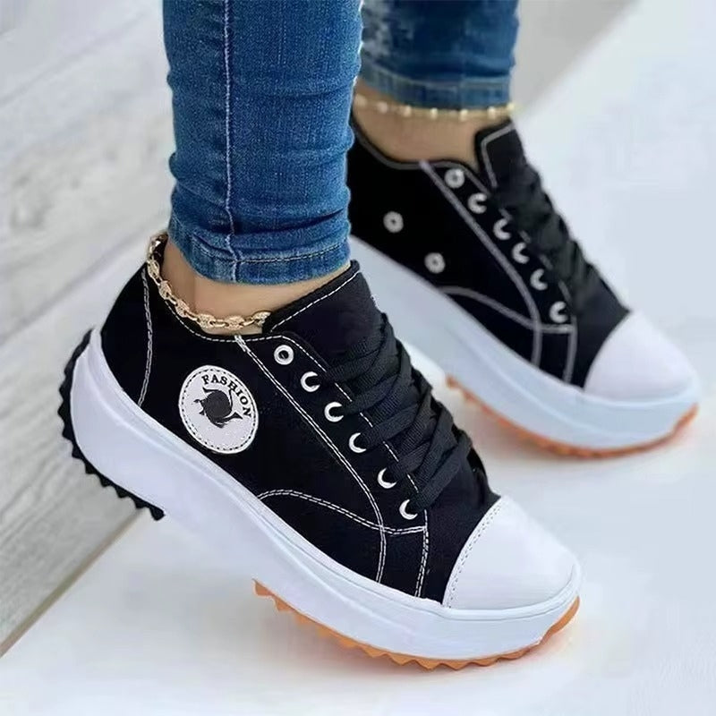 Nancy - Flat Non Slip Lace Up Boots With Round Toe