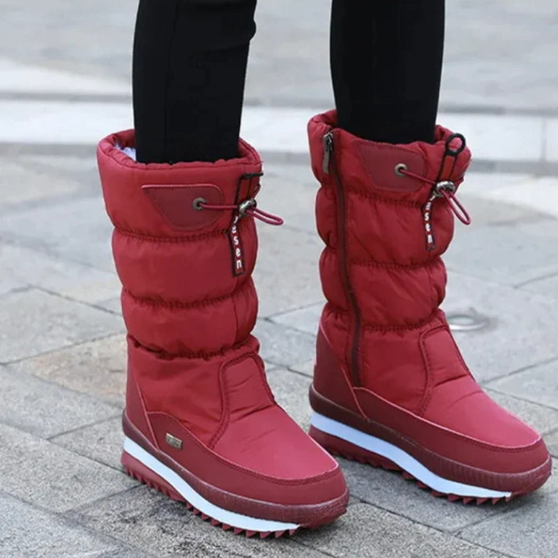 Taline – Kuitlaarzen met fleece voering en ritssluiting Velani