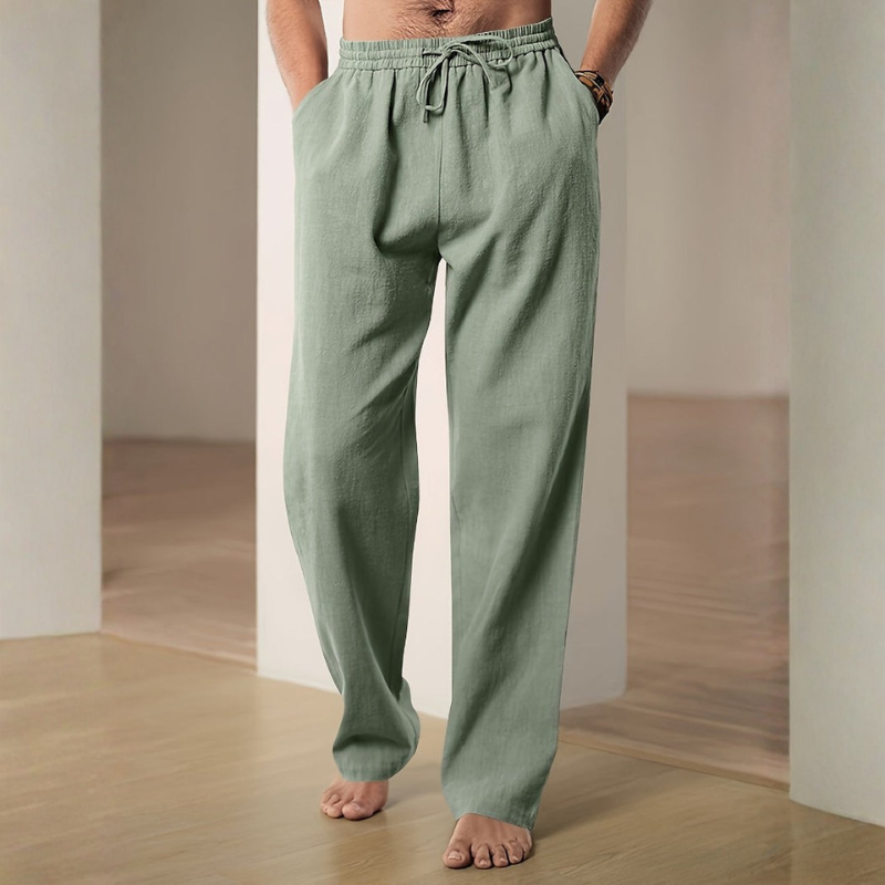 Men's Waist Pants with Adjustable Drawstring