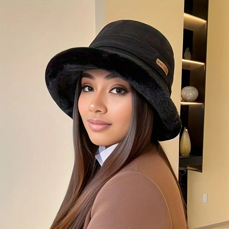 Laura – Thickened bucket hat with inner lining wide brim