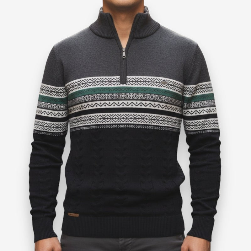 Oliver – Long Sleeve Sweater with Zipper Closure