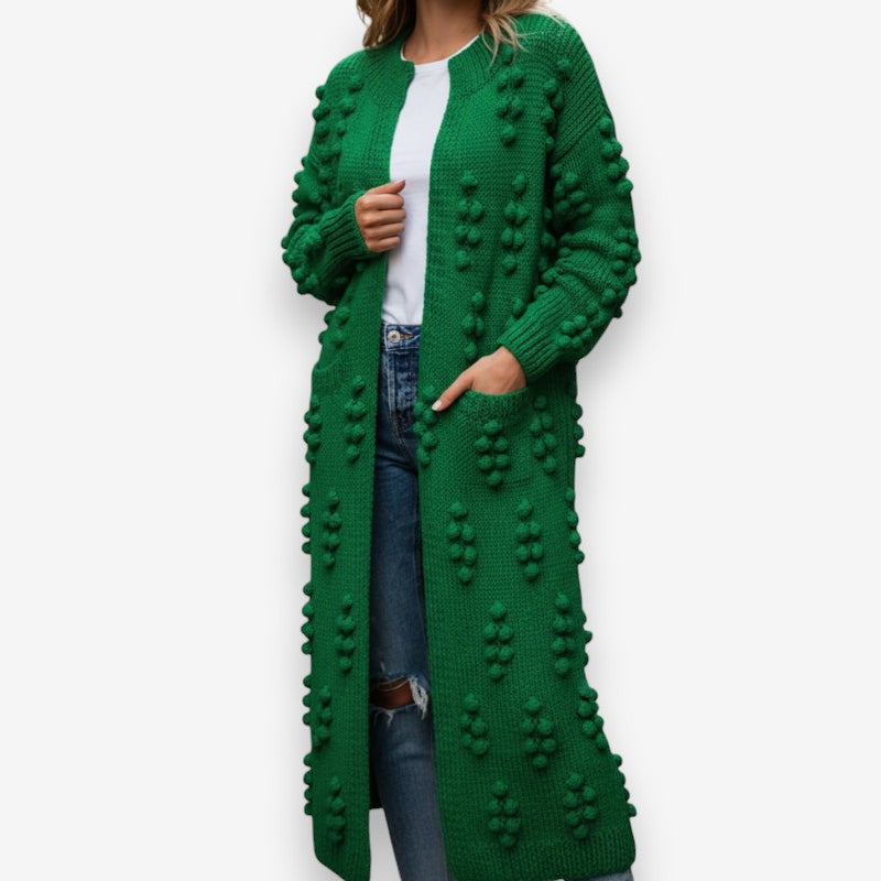 Sophia – Long Sleeve Oversize Coat with Bubble Design