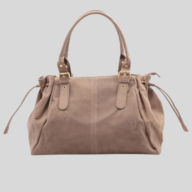 Structured Handbag with Adjustable Buckle Strap