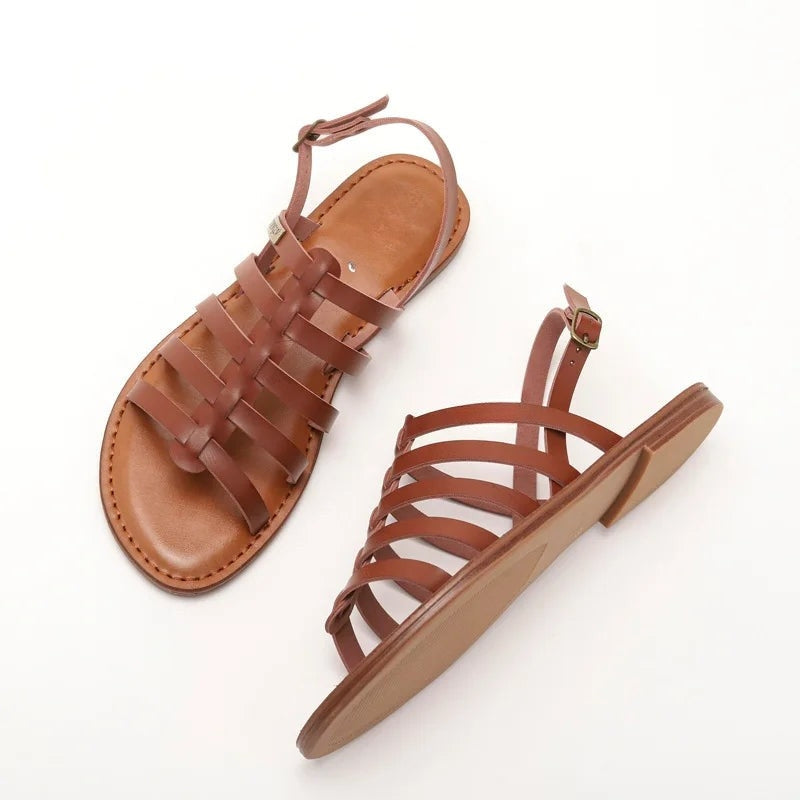 Women's Flat Shoes with Adjustable Buckle Straps