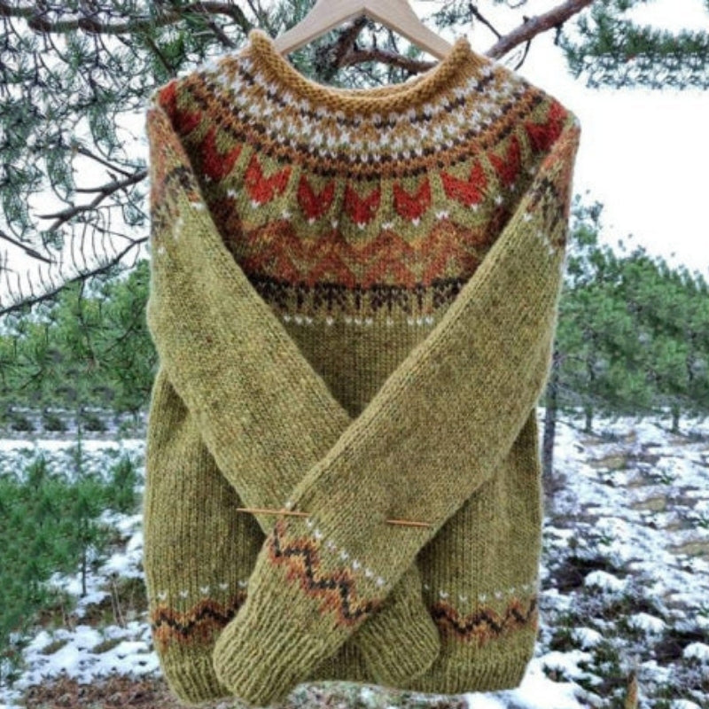 Sara – Long Sleeve Sweater with Round Neck