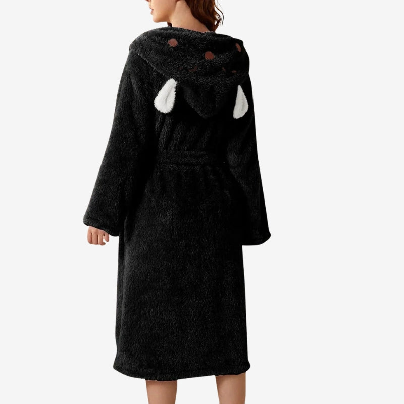 Emma – Long Sleeve Coat with Adjustable Belt and Pocket