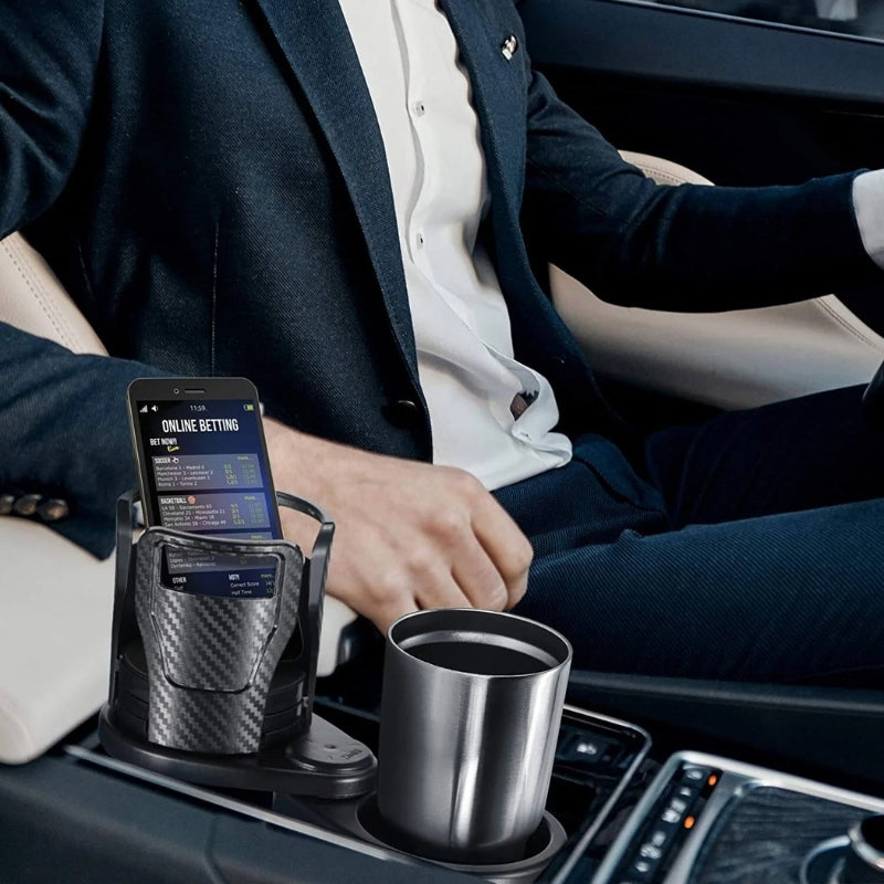 AutoGrip – Rotatable Car Cup Holder with Double Slot