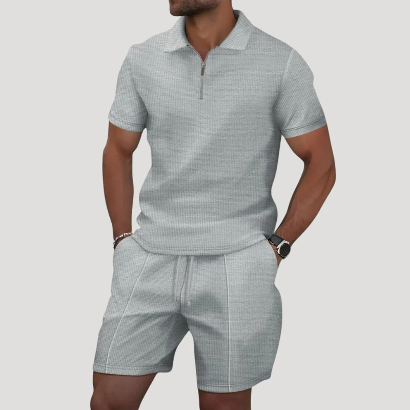 Men's Short Sleeve Polo and Shorts Set