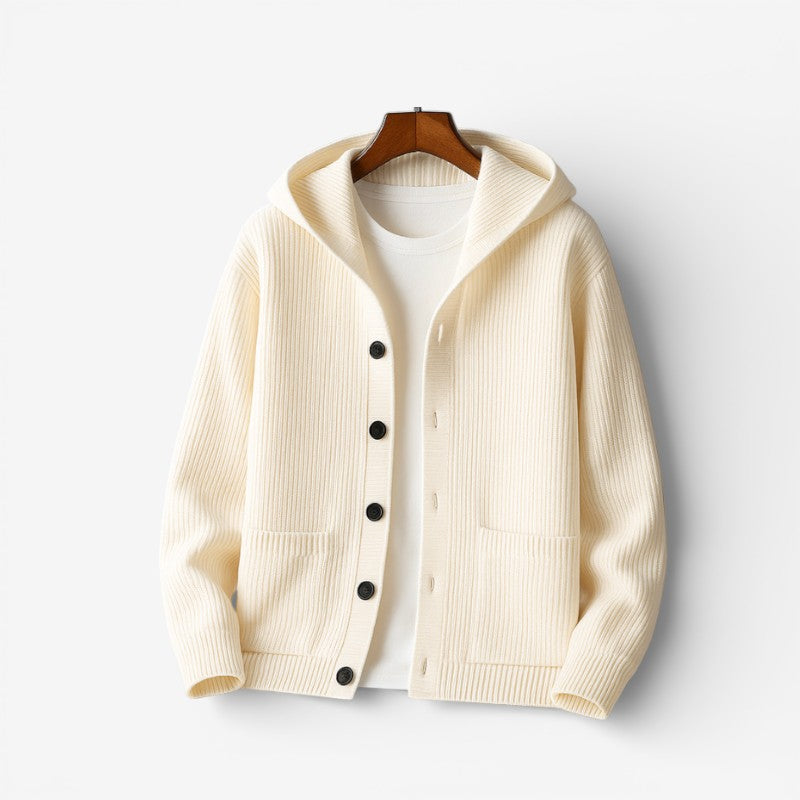 Noah – Long Sleeve Sweater with Hoodie Design