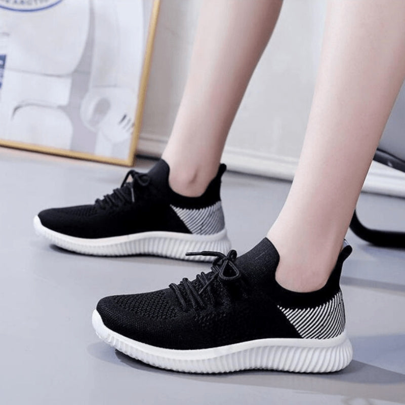 Mia – Round Toe Sneakers With Anti Slip Grip